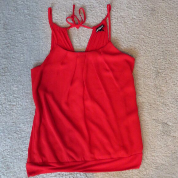 Express Orange Red Sleeveless ID 00400300 Tank Top w/Spaghetti Straps Size XS - Picture 14 of 15